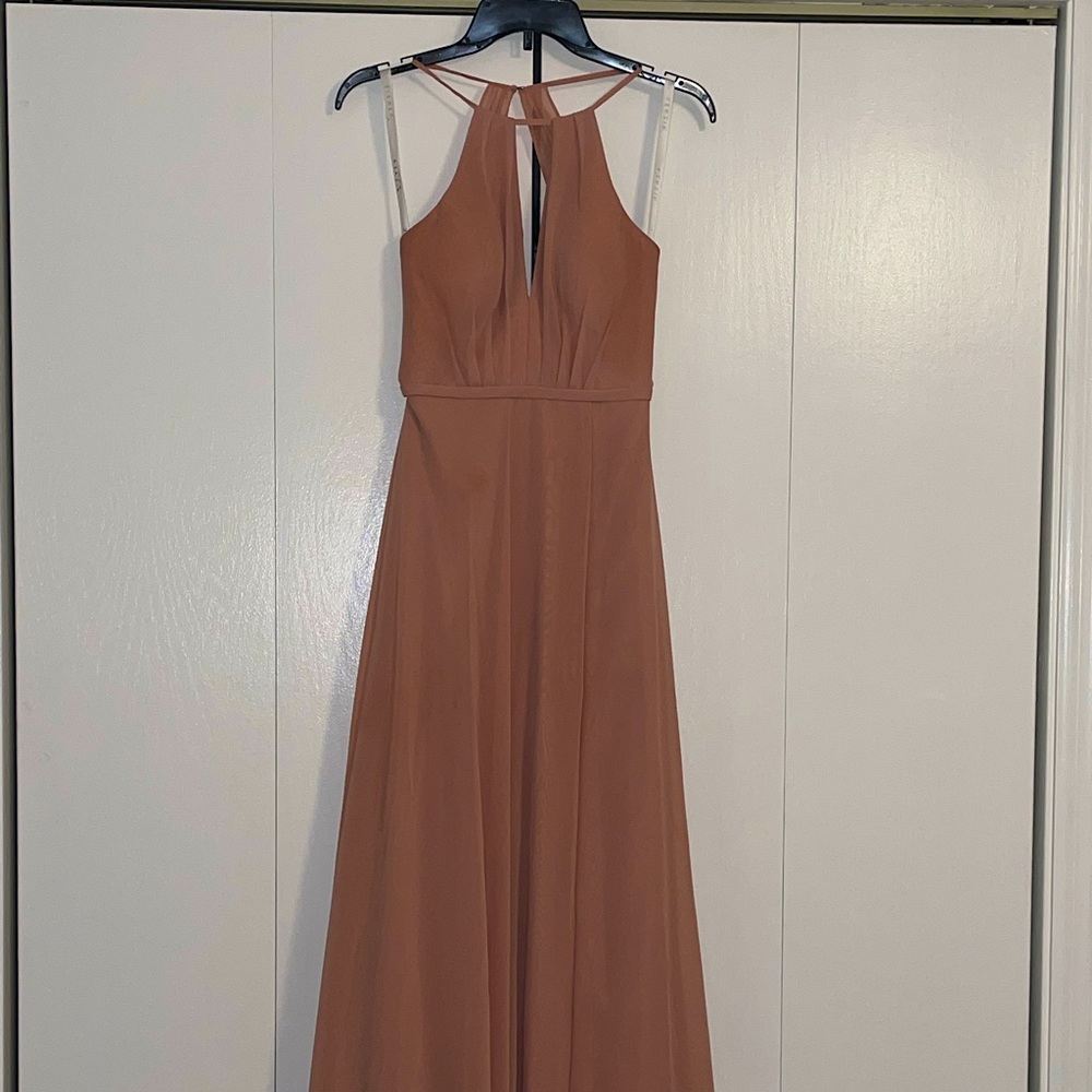 Azazie floor length chiffon bridesmaid dress